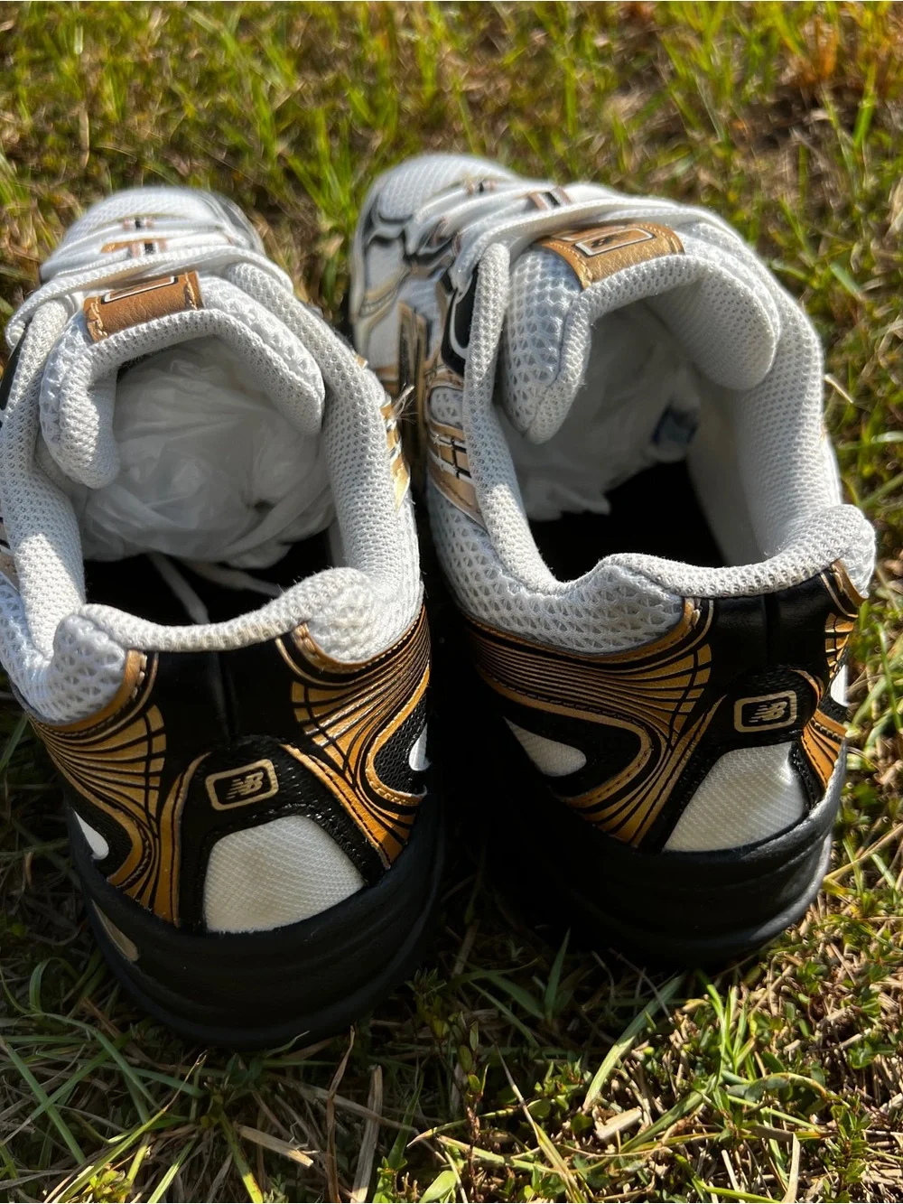 CLEAN New Balance size 11 Womens 740 Gold White Running shoes